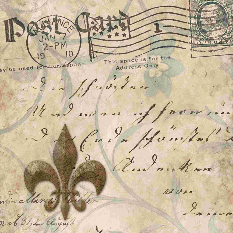 Cachet européen 1, reproduction sur toile tendue, L 12 po x H 12 po