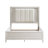 Antique White Finish Queen Bed With LED Headboard Upholstered Cushion Modern Bedroom Furniture 1Pc, Reeded Fronts