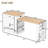Extendable island console with drawers, double-door cabinet, and open shelving. Serves as dining table, temporary breakfast bar, and afternoon tea lounge,White
