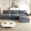 Canapé confortable en forme de L de 3 po avec coussins double couche-340758061