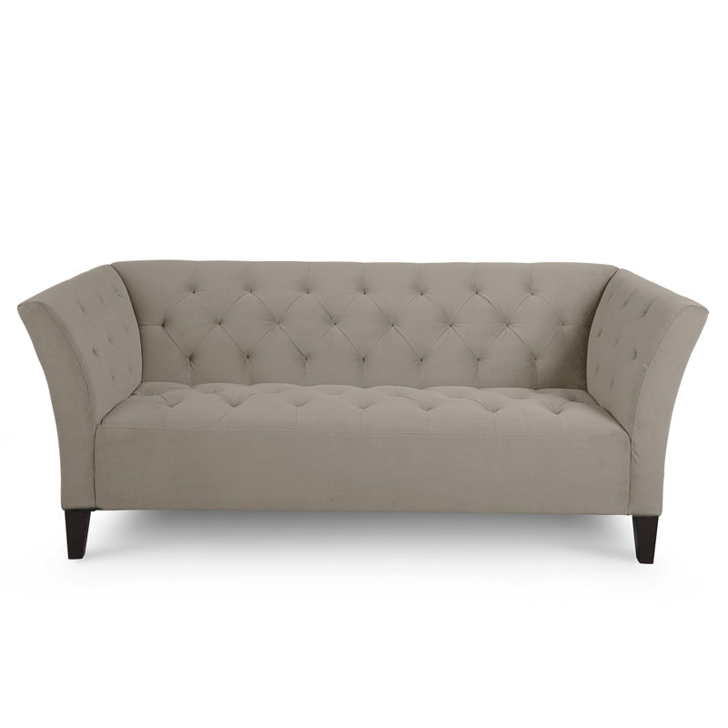 Carruth Upholstered 76'' Sofa, Bella Granite Performance Velvet