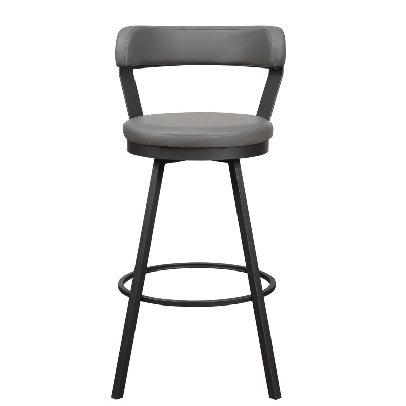Tabouret de bar et de comptoir Hardouin, Gris, Bar haut (siège d'une hauteur de 30,25 po)