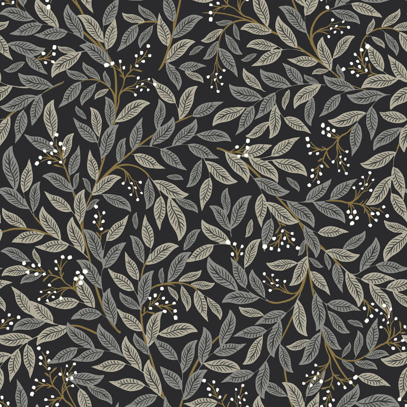 Papier peint Willowberry, Noir