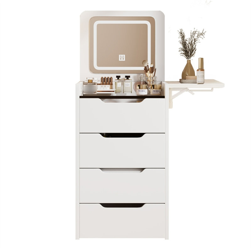 Bureau de maquillage avec panneau caché
