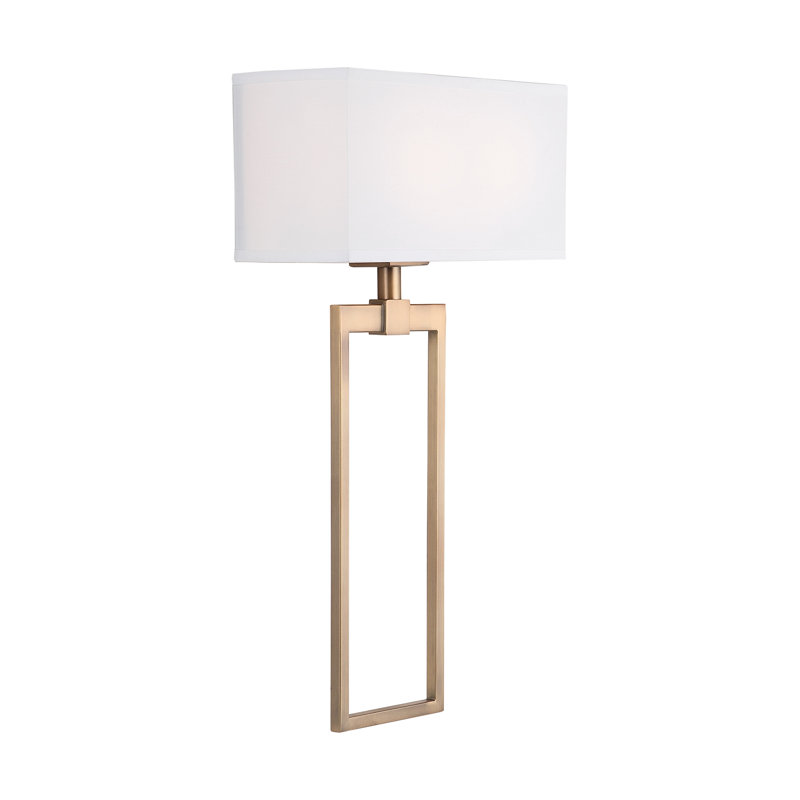 Plafonnier encastré à 2 lumières à intensité variable , Laiton vieilli