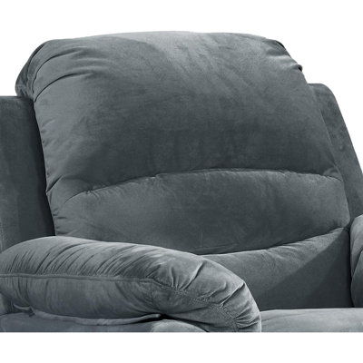 Felix Collection Contemporary Style Fabric Upholstered Living Room Electric Recliner Power Chair, Dark Grey