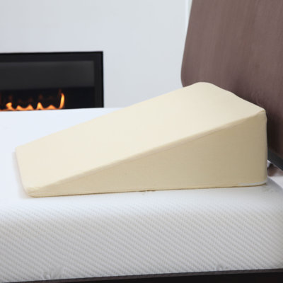 Memory Foam Wedge Pillow with Cover - Great for Pregnancy, Acid Reflux, Snoring, Back, and Neck Pain