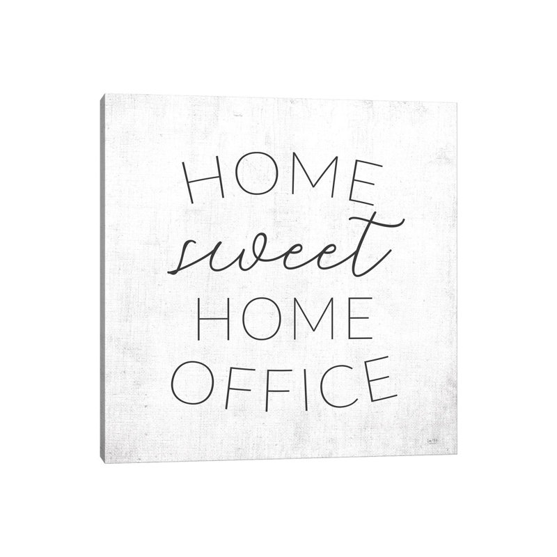 Home Sweet Home Office by Lux + Me Designs - Wrapped Canvas Print, 30.48 cm H x 30.48 cm W
