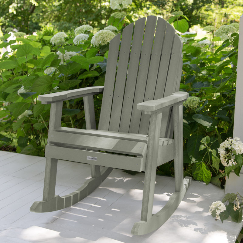 Hamilton Recycled Plastic Adirondack Rocking Chair, Green