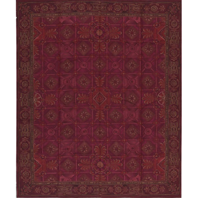 Hand-Knotted High-Quality Red Area Rug
