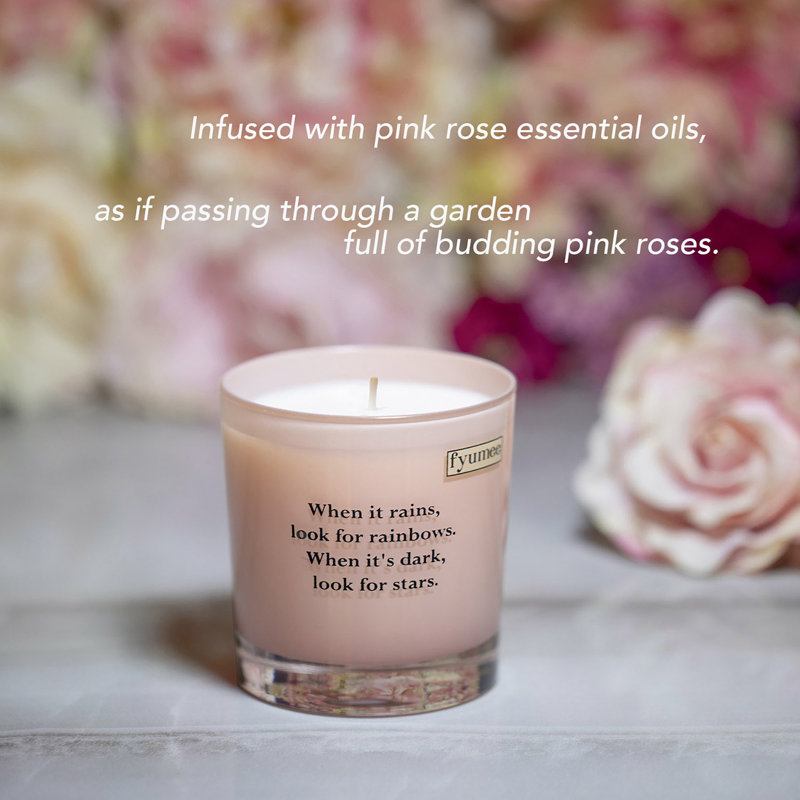 Pink Rose Scented Jar Candle