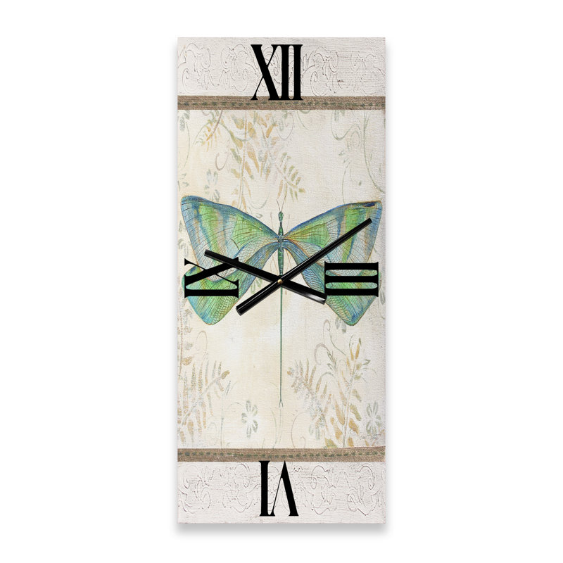 Horloge murale 3 panneaux Summer Dragonfly, Grand