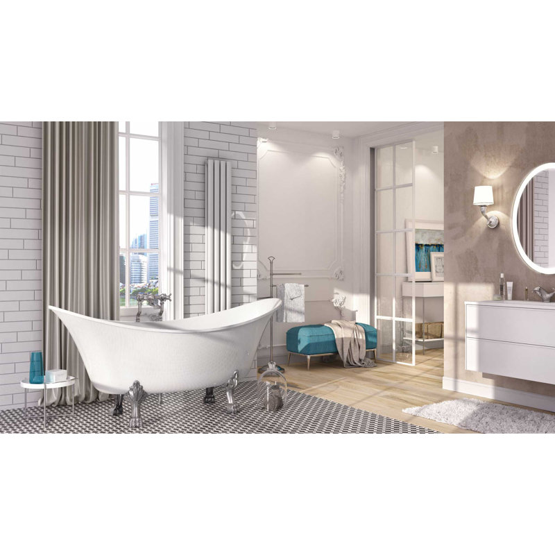 Allanah 1730mm x 750mm Soaking Acrylic Bathtub