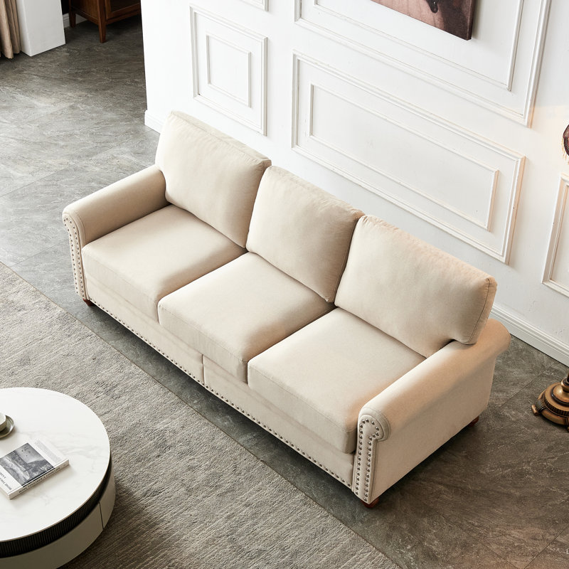Mekalah Fabric 82.68'' Reception Loveseat