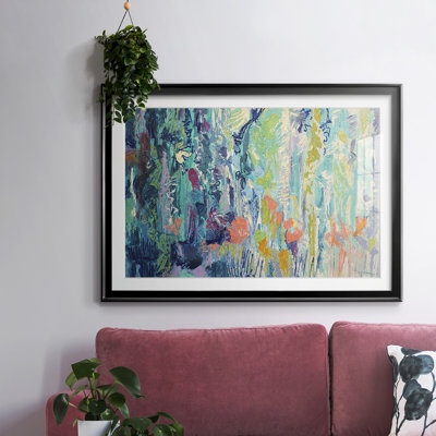 Downpour Butterflies - encadré, impression encadrée avec biseau mat et verre
