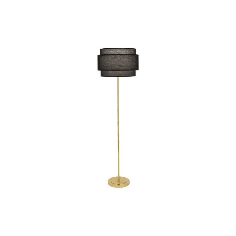 Decker Floor Lamp, Black, Modern Brass