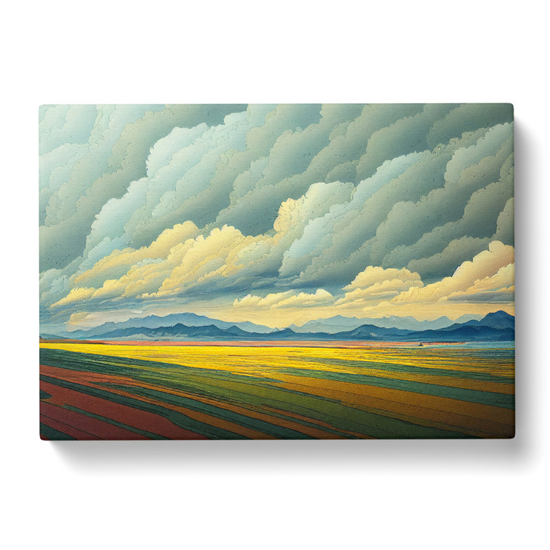 Clouds Over A Meadow - Wrapped Canvas, 50cm H x 76cm W x 3cm D