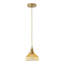 1-Golden brown glass dimmable pendant light
