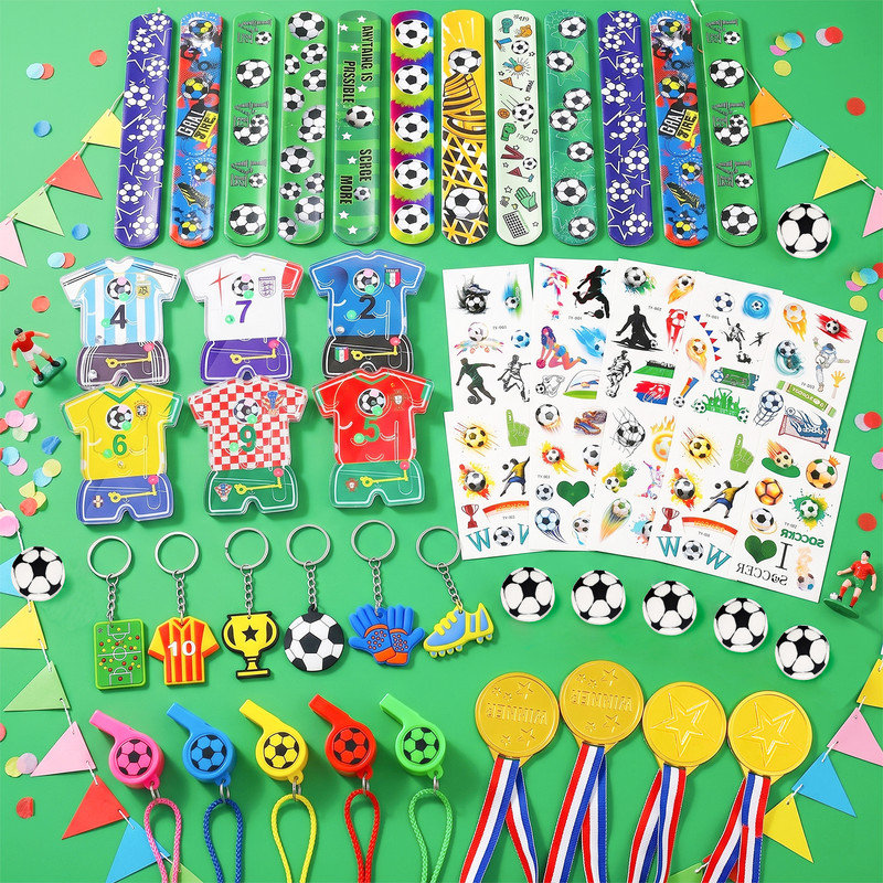 Ensemble de décorations de fête d'anniversaire de soccer pour enfants, 96 pièces Soccer