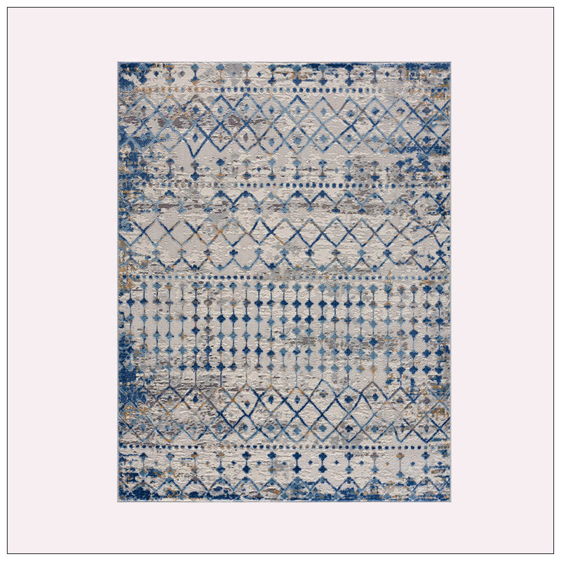 Tapis marocain marocain, Rectangle 6 pi 6 po x 9 pi