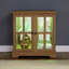 Vitrine de style antique à DEL avec aspect chêne et fermeture magnétique