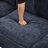90" U-Shaped Sectional Sofa Modular Sofa Couch With A Movable Ottoman , A Coffee Table With Hidden Charging Devices For Living Room-1410497900