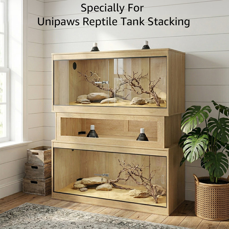 Reptile Enclosure Stacker, Nature, 11" H x 44.5" W x 21" D