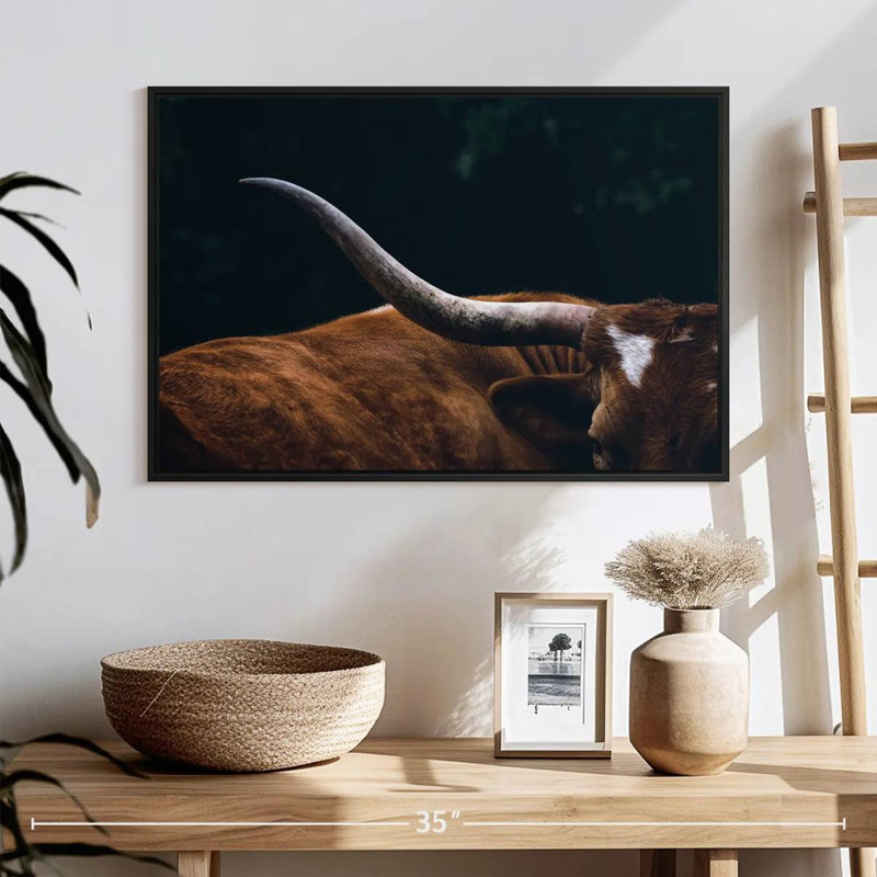 Cow Texas Longhorn, 17" H x 25" W
