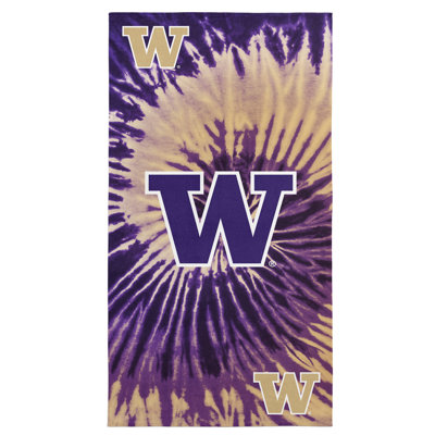 NCAA Psychedelic Beach Towel, Soft Vibrant College Pool Towel, 30 x 60 Inches