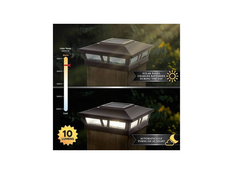 E3CE7D0912A7483187AE42651570A728 6 X 6 Inch Brown Aluminum Oxford Solar Post Cap