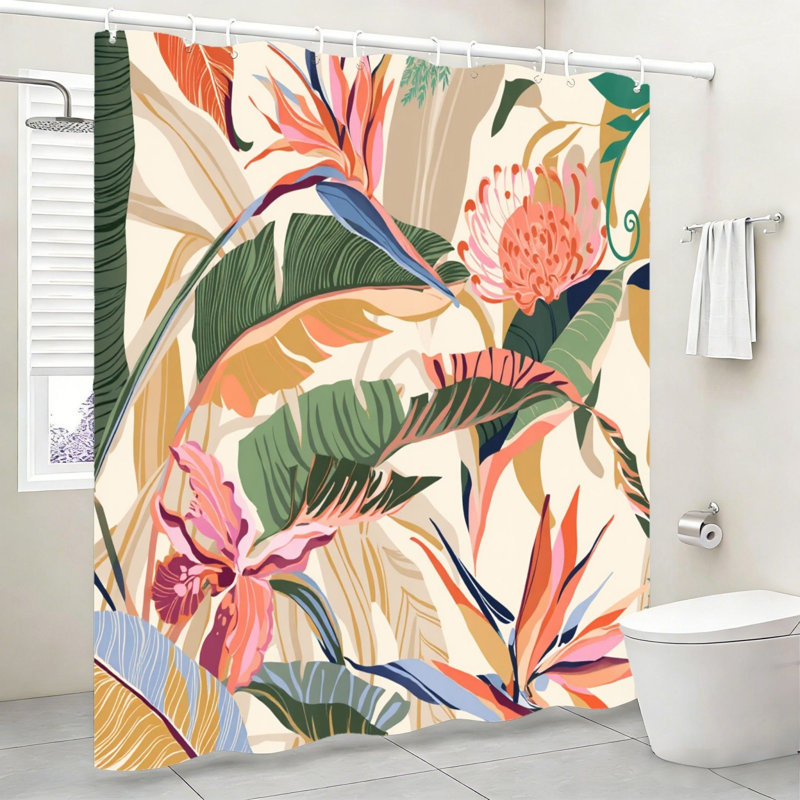 Rideau de salle de bain Tropical