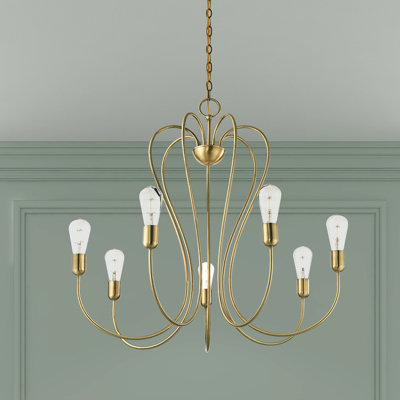 Lustre classique / traditionnel à 7 lumières de style bougie Rocha