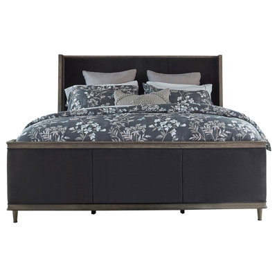 Alderwood Upholstered Panel Bed Charcoal Gray -  Everly Quinn, 3B4009C1654C44BAB5FE1B1F27B4522D