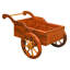 Panier à fleurs rustique en cèdre rustique - Chariot de jardin en bois fabriqué à la main Amish