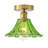 1- Adjustable Dimmable Industrial Glass Ceiling Light in Green