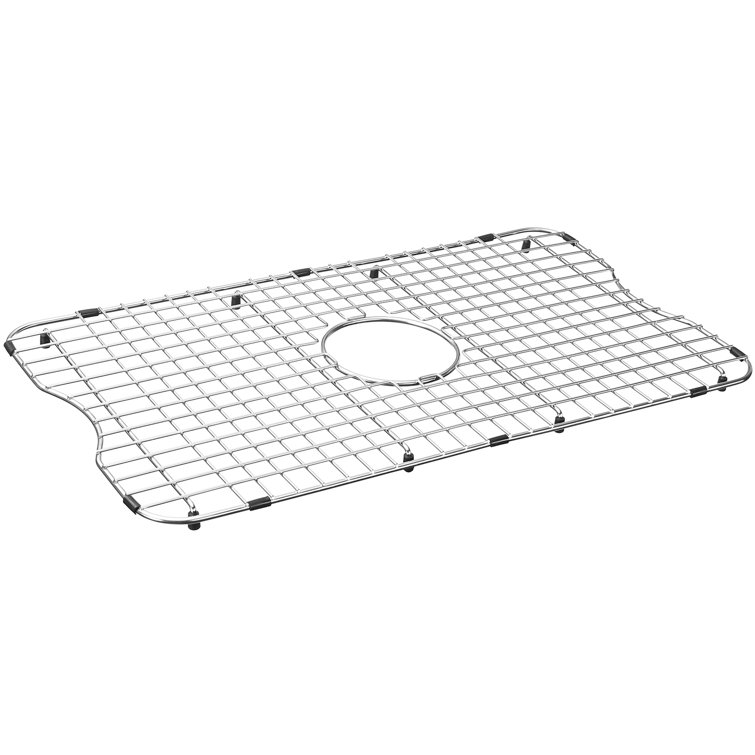 Sink Grid 26-5/8" X 14-13/16", Centred Drain With Corner Radius 1-1/2"