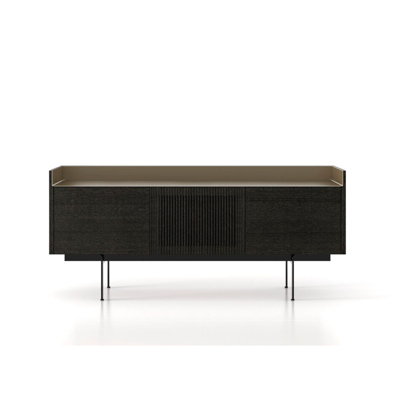 70.8'' W Sideboard, Black/Bronze Anodised Alum