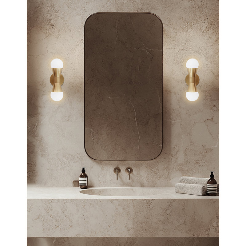 Kinga Steel Wallchiere, Aged Brass