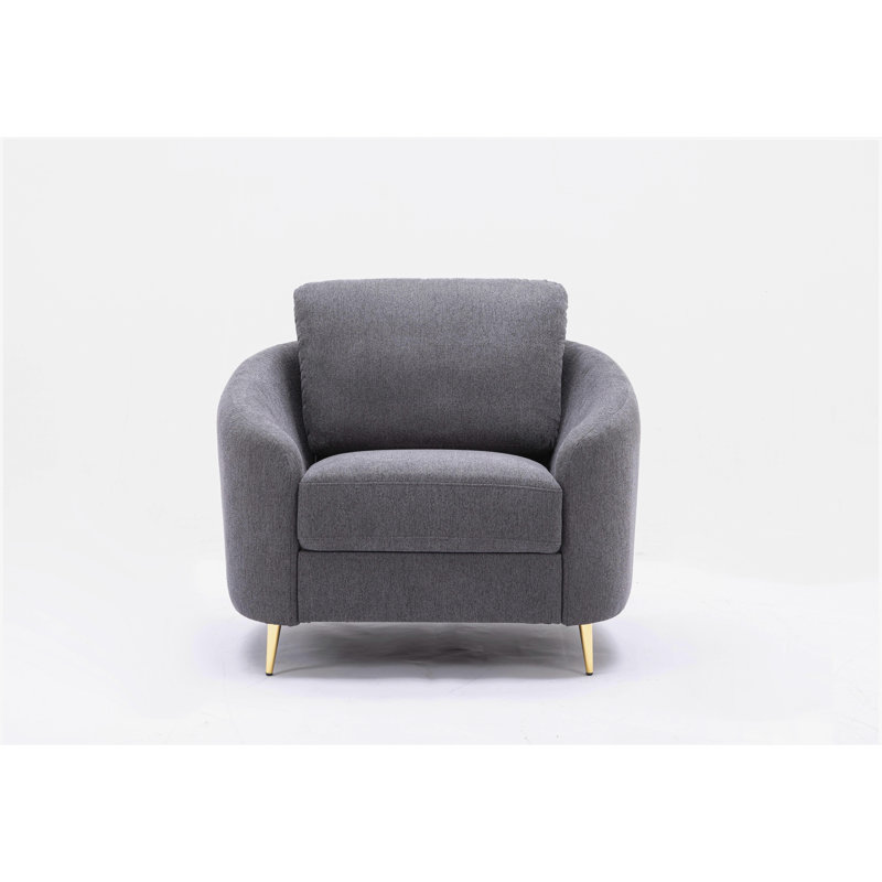 Chaise en lin gris yuina