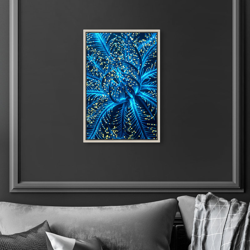 Neon Bloom Print by Oliver Gal, 16"H x 11"W, Silver Floater Frame