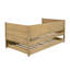 Lit de jour simple naturel, lit gigogne, conception transitionnelle rustique, bois d'ingénierie et pin, support de matelas à glissement en douceur, bois de choix pour le mobilier de chambre à coucher, quatre lattes de soutien,