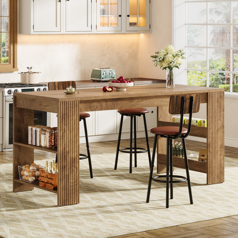 160.02 cm W Kitchen Island with Top, Natural
