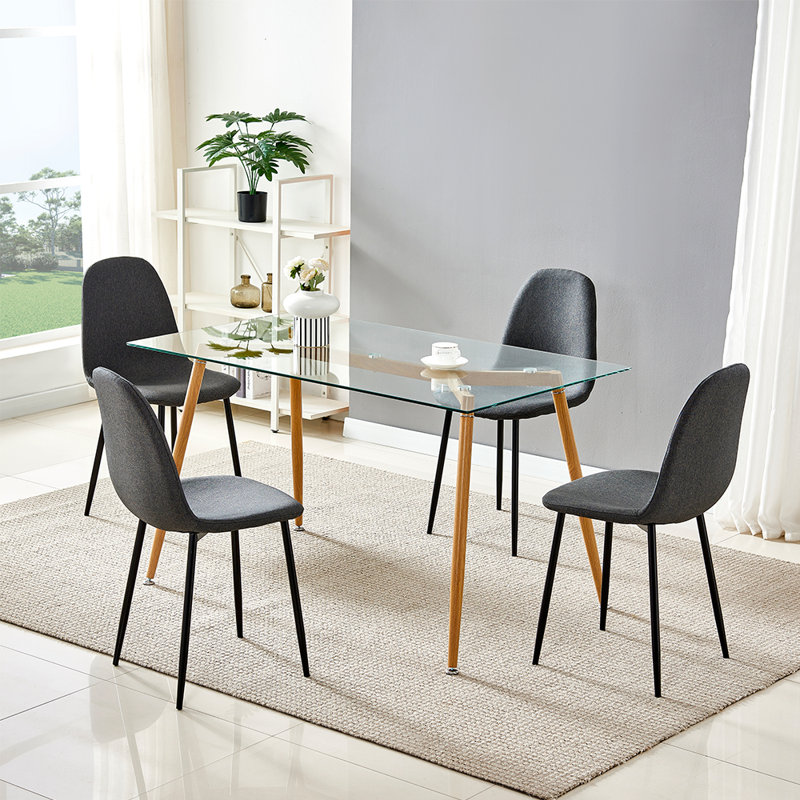 Ensemble repas pour 4 personnes Margery, Gris