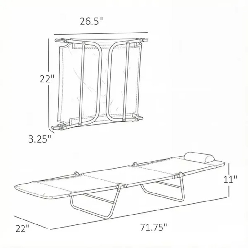 Chaise longue pliante rose pour l'extérieur
