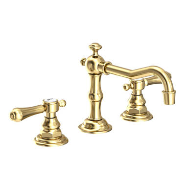 Newport Brass 9482/04 Chesterfield Double Handle Wall Mounted Pot Filler  Faucet with Metal Lever Handles in Satin Brass (PVD)