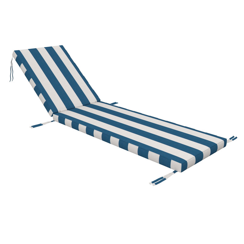 Sunbrella® Outdoor Chaise Cushion, 21" W x 78" D, Sunbrella® Cabana Regatta