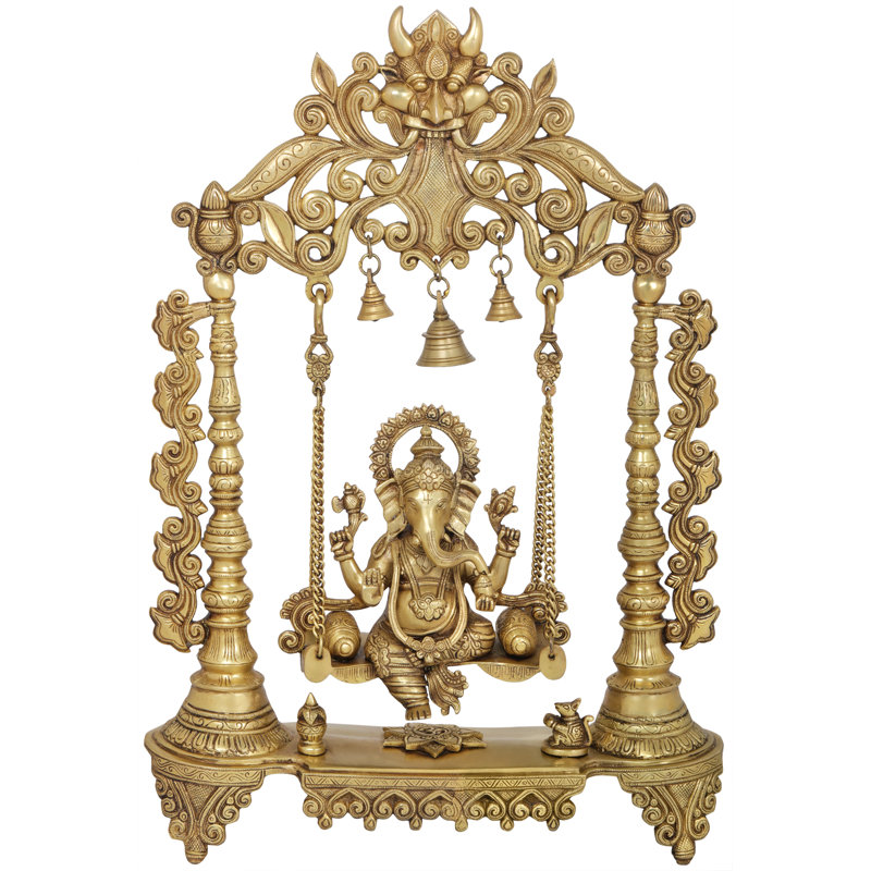 Statue balançoire avec clochettes Jasy Kirtimukha Ganesha