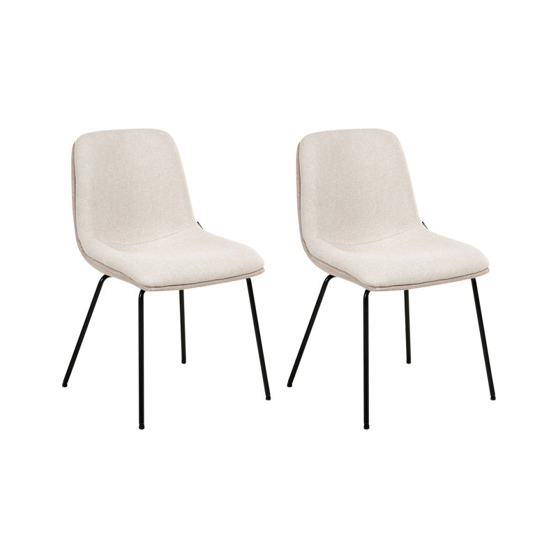 Set of 2 Dining Chairs LORIDA Fabric, Beige