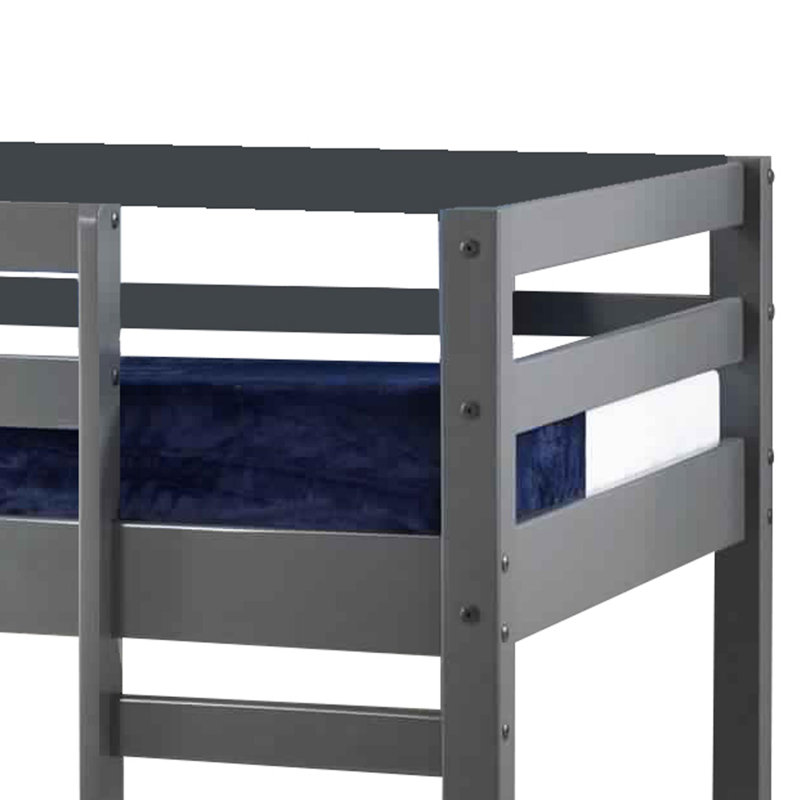 Lit superposé simple en bois Patmar, Gris