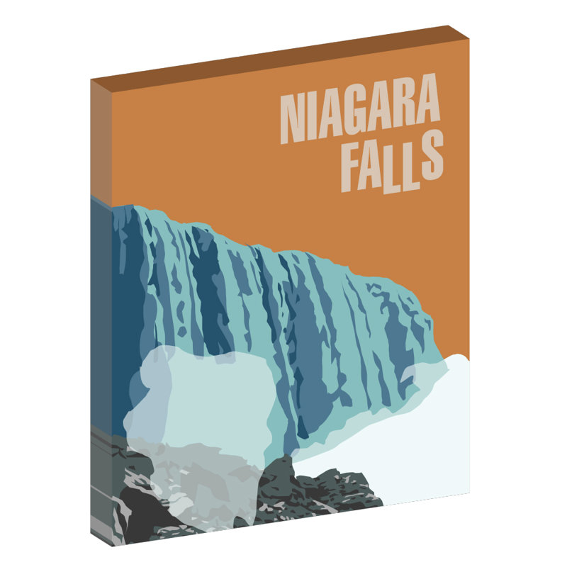 Chutes du Niagara, impression sur toile tendue, H 24 po x l 20 po x P 1,5 po